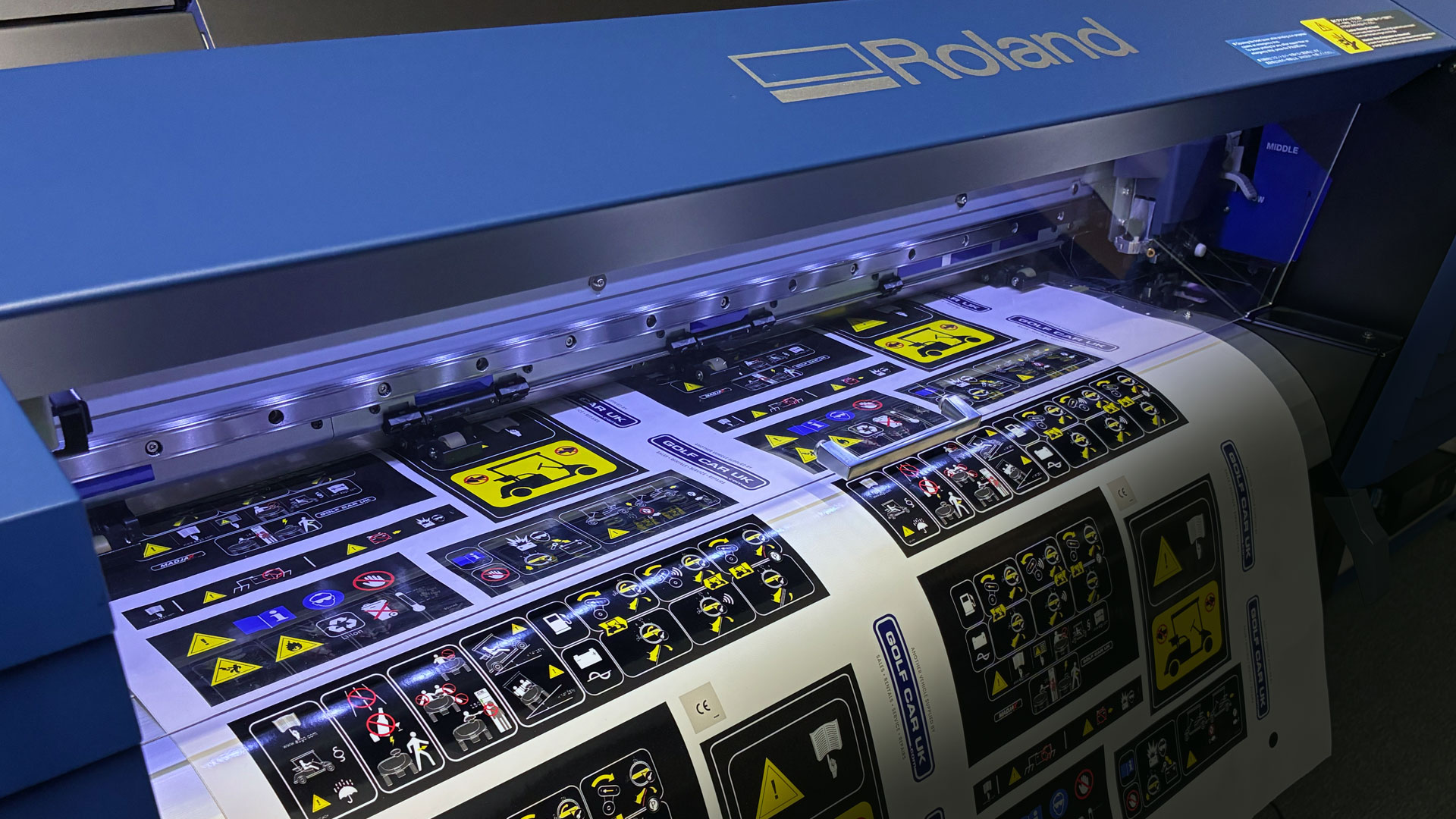 Rolan Printer for golf buggy logos